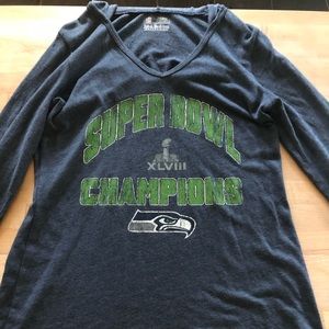Long sleeve seahawks women’s v-neck